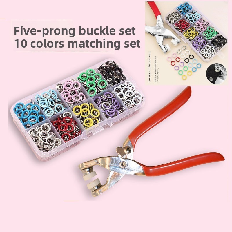 Snap Fastener Set - 100 Zestawów Szczypiec do Zatrzasków Automatyczne
