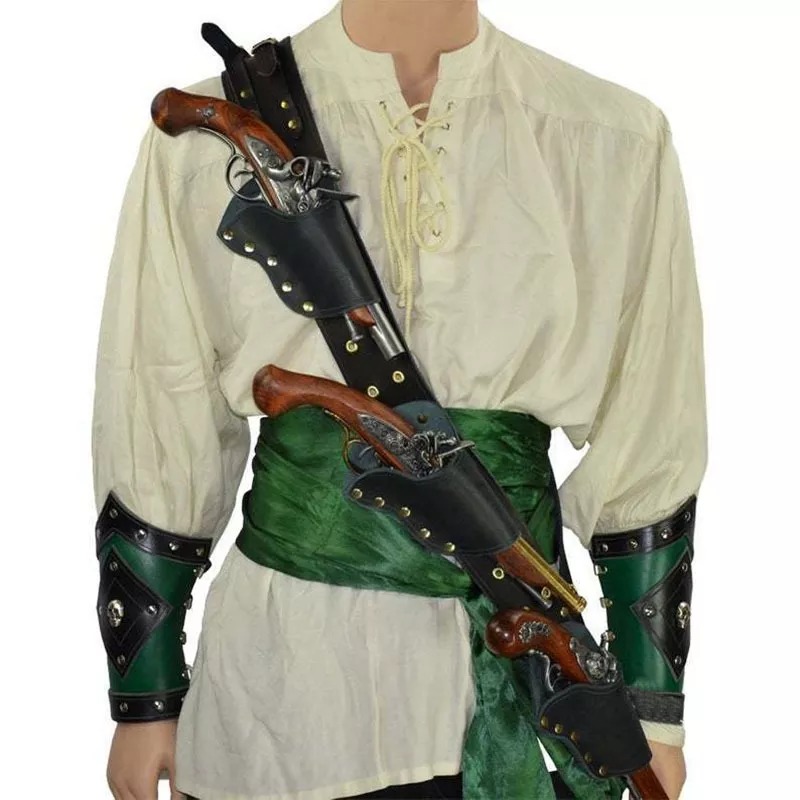 Cosplay Prop Bag - Renesansowy Piracki Pistolet Flintlockowy Uchwyt Kabura