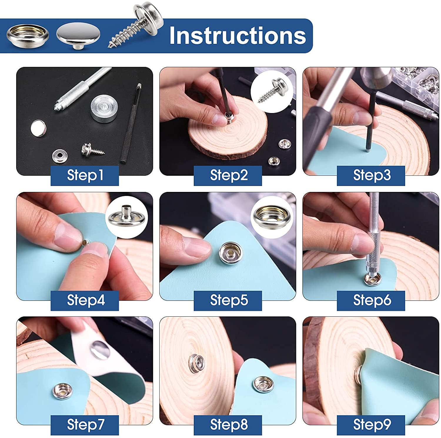 323 szt. Płótno Snap Kit do uż – Snap Fastener Set recenzja i cena