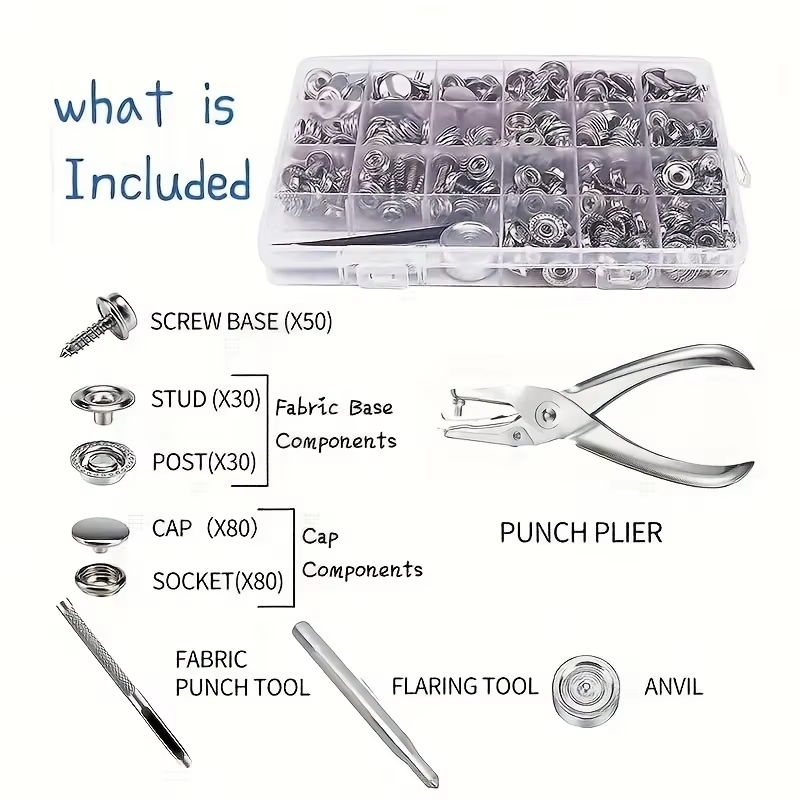 270/240 sztuk ze stali nierdze – Snap Fastener Set recenzja i cena