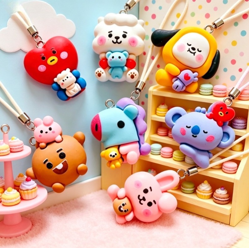 7 szt. BT21 Żywiczne Charmsy z – Cosplay Prop Diy recenzja i cena